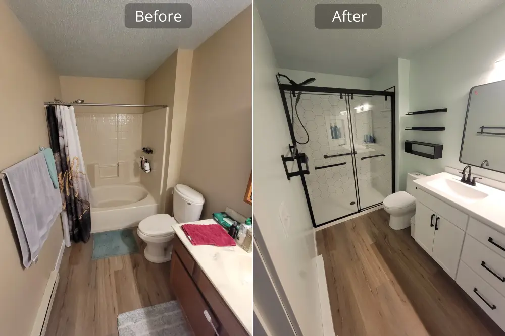Bathroom Remodel Project Before After