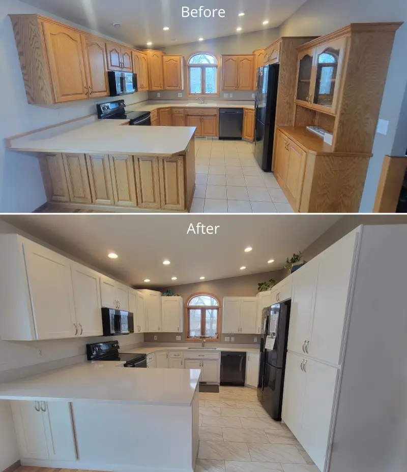 Kitchen Cabinet Restoration - Before & After image