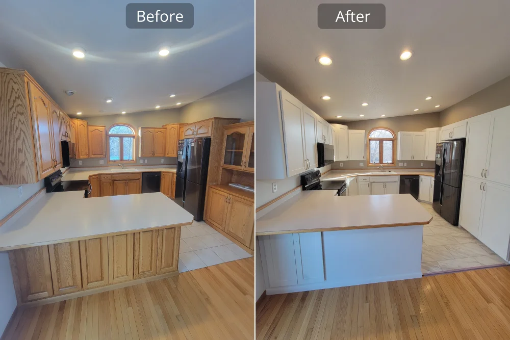 Kitchen Cabinet Project Before-After